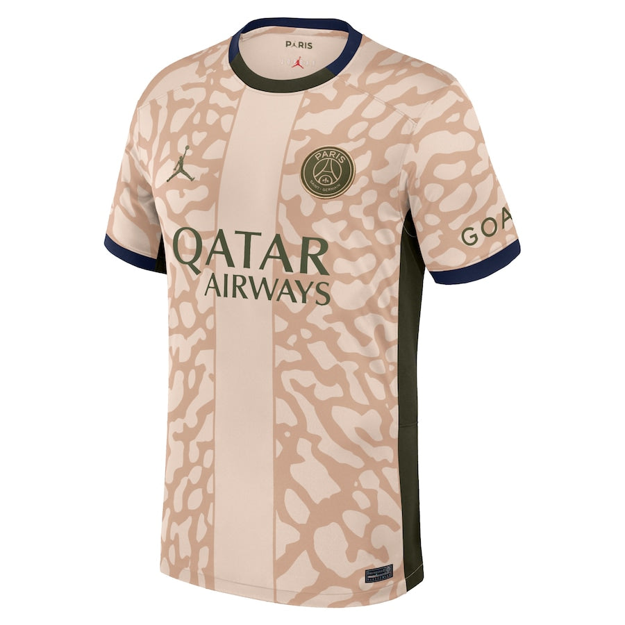 Presnel Kimpembe Paris Saint-Germain Jordan Brand 2023/24 Fourth Stadium Player Jersey – Tan