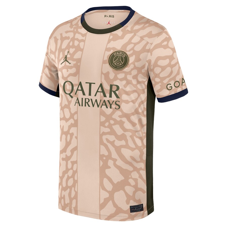 Ousmane Dembélé Paris Saint-Germain Jordan Brand 2023/24 Fourth Stadium Player Jersey – Tan