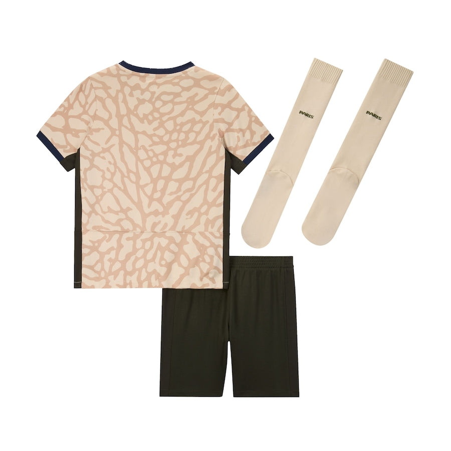 Paris Saint-Germain Jordan Brand Preschool 2023/24 Fourth Jersey Kit Set - Tan