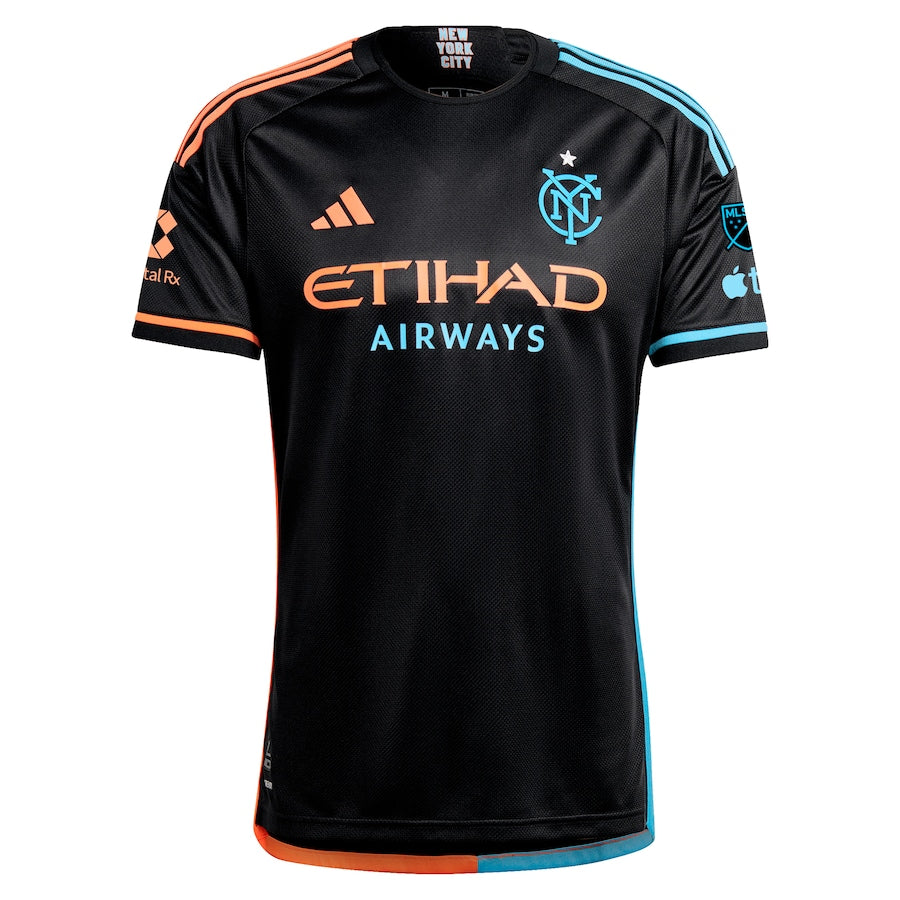 New York City FC adidas 2024 24/7 Kit Authentic Custom Jersey – Black