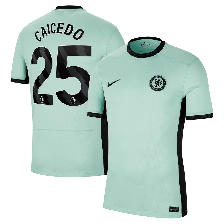 Moisés Caicedo Chelsea Nike 2023/24 Away Stadium Player Jersey - Navy