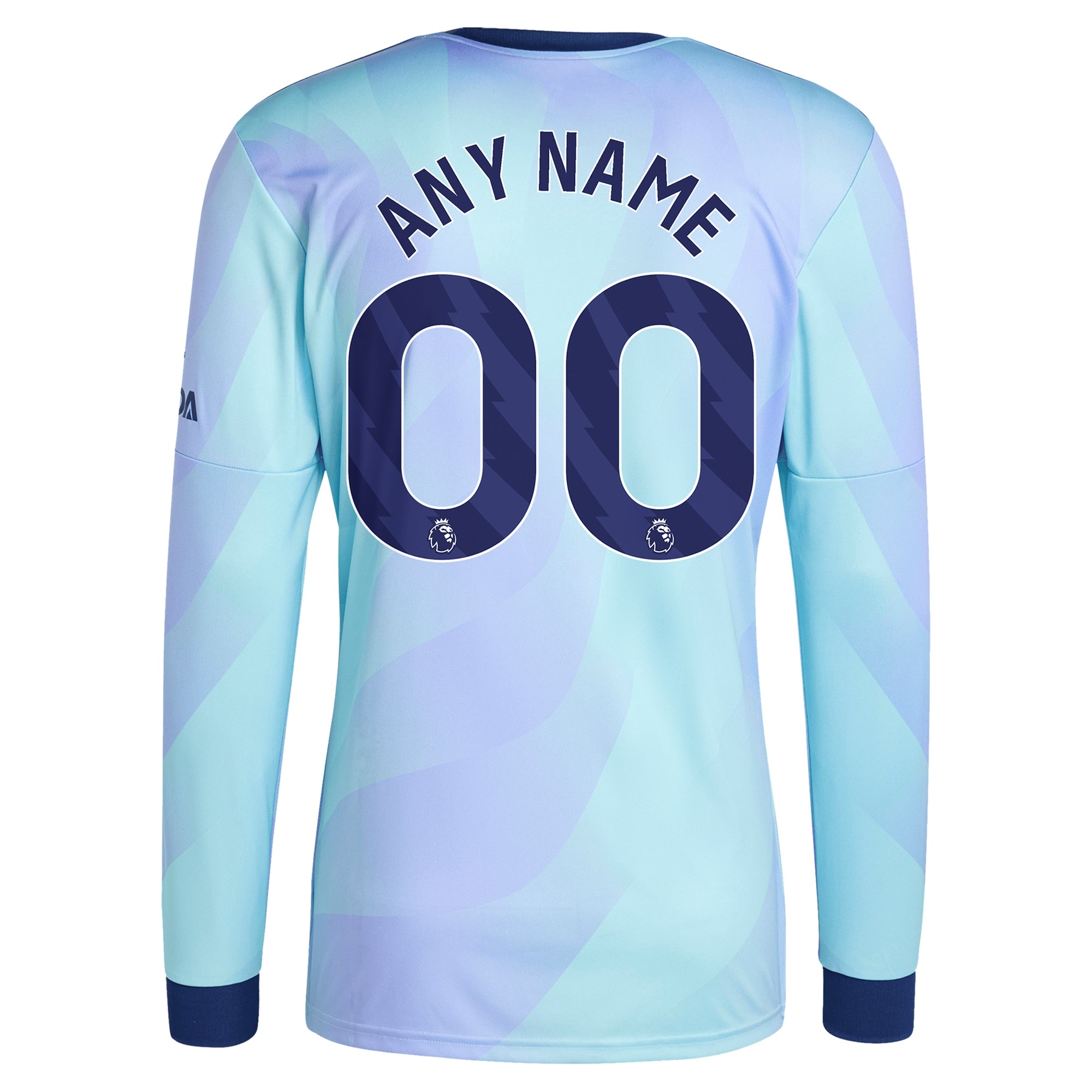 Arsenal adidas 2024/25 Third Long Sleeve Custom Jersey - Aqua