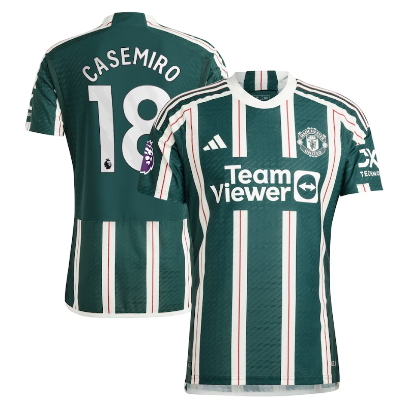 Casemiro Manchester United Shirt 2023/24 Away Player Jersey - Green