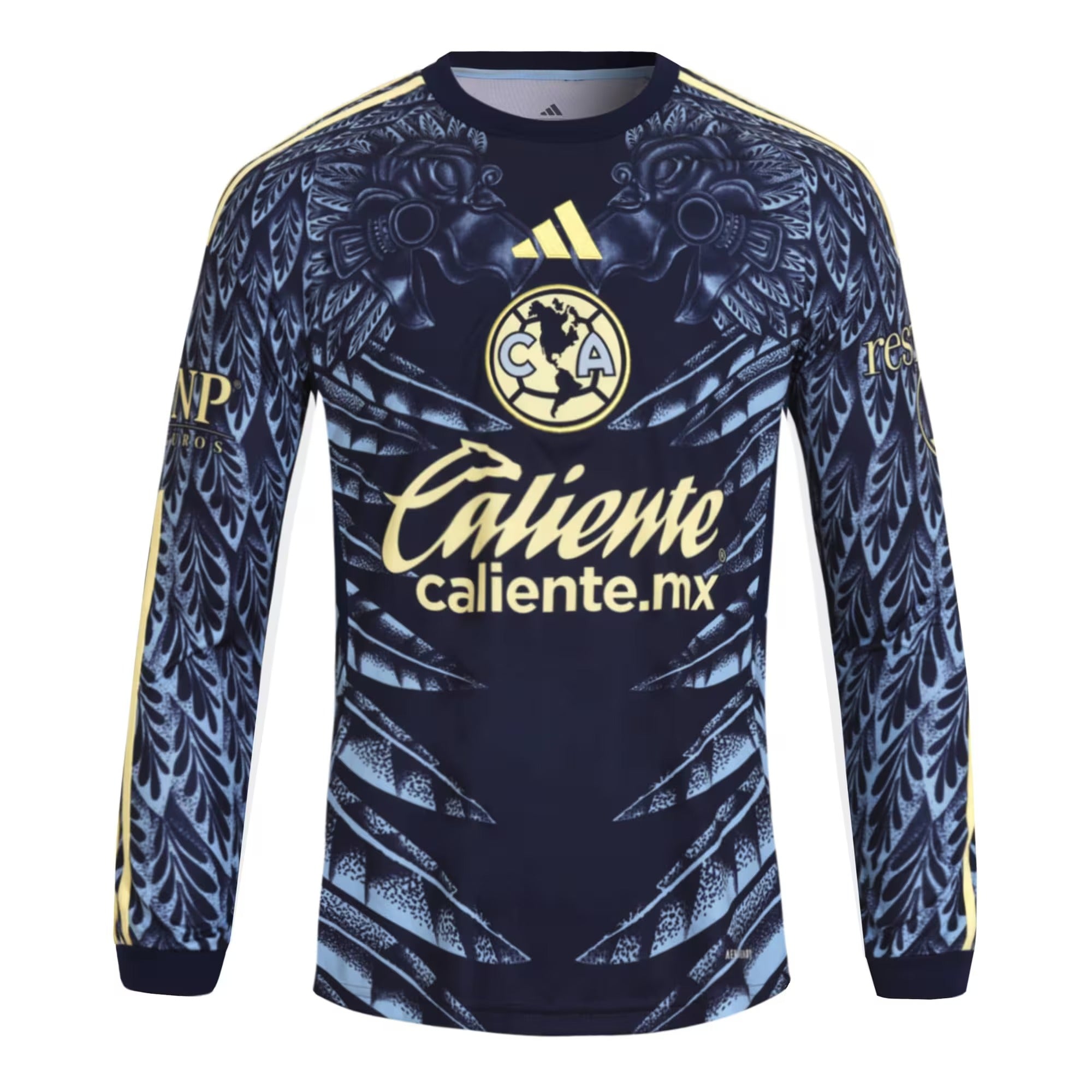 Club America adidas 2025/26 Away Long Sleeve Jersey - Navy