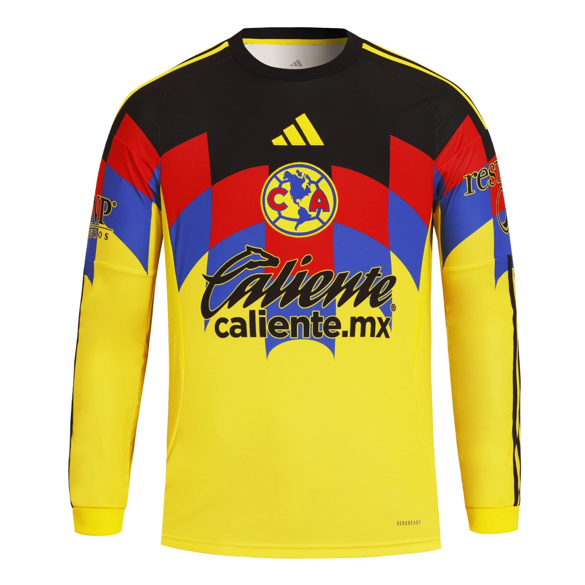Club America adidas 2025/26 Home Long Sleeve Jersey - Yellow