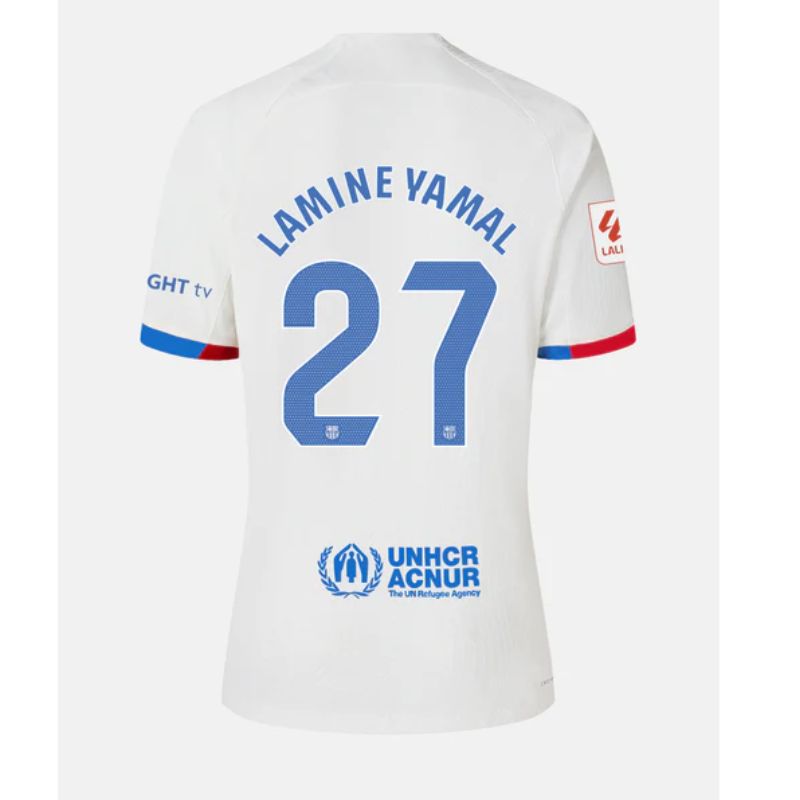 FC Barcelona Away Shirt 23/24 - LAMINE YAMAL - White