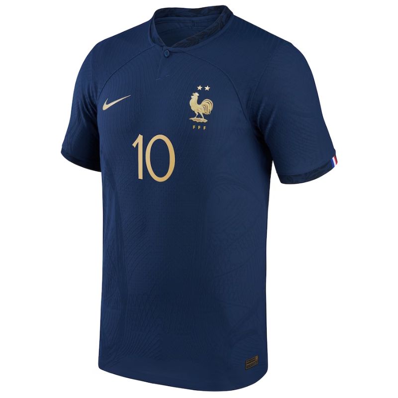 France Home Shirt 2022 - Kylian Mbappé 10 Player Jersey - Navy