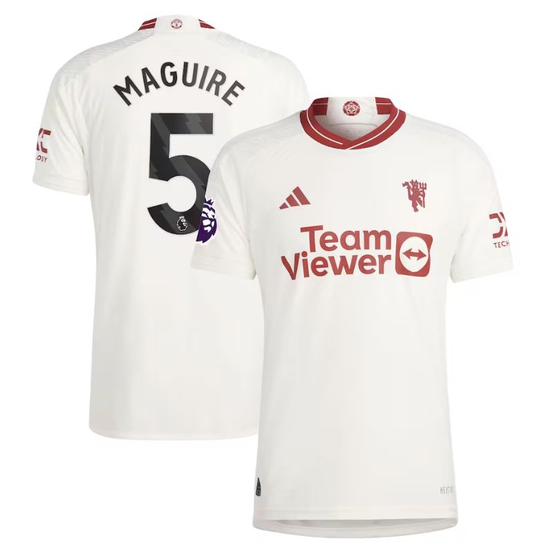 Harry Maguire Manchester United 2023/24 Third Player Jersey - White