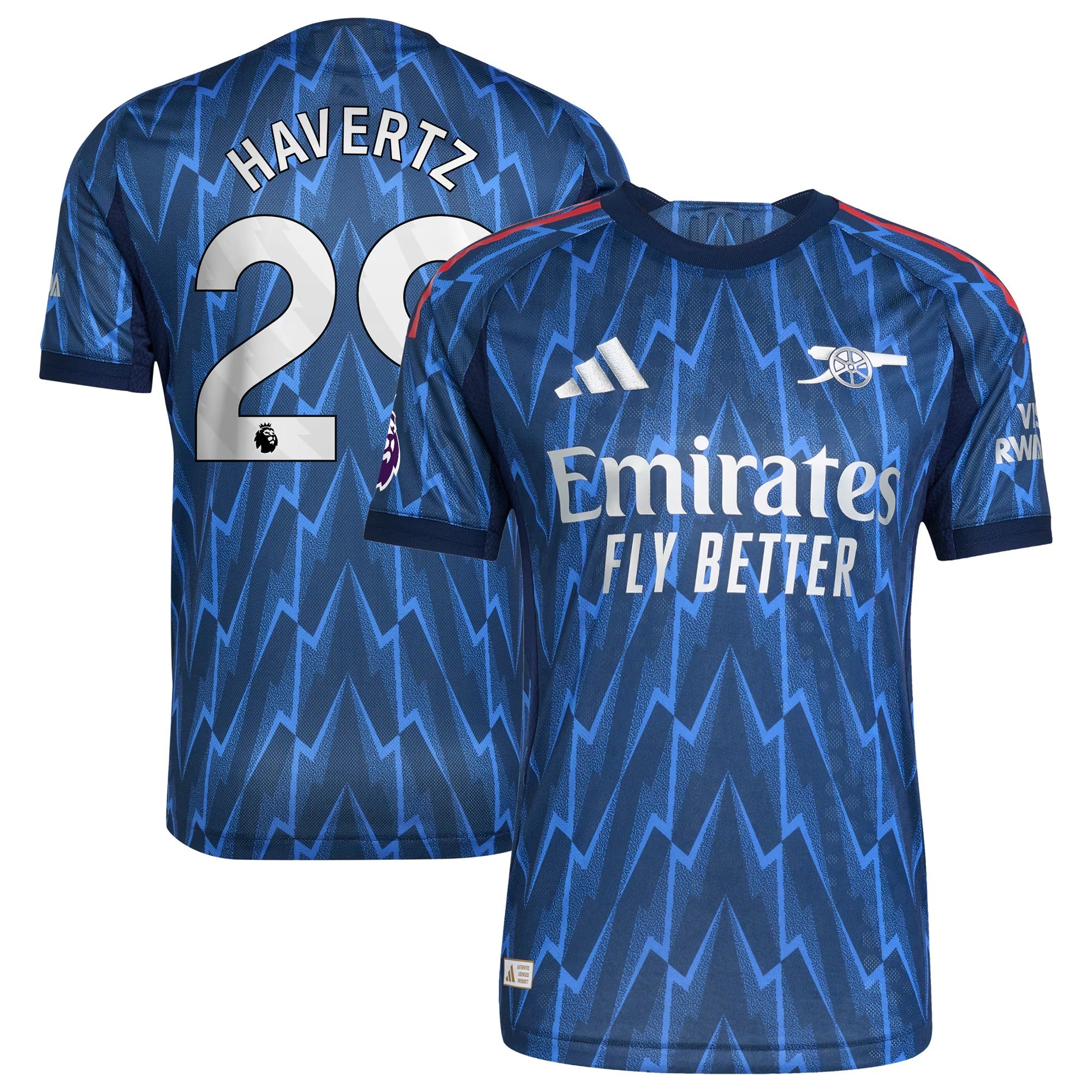 Kai Havertz Arsenal adidas 2025/26 Away Player Jersey - Blue