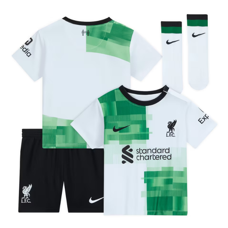 Liverpool Away Stadium Kit Kids - 2023-24 - Custom Jersey - White