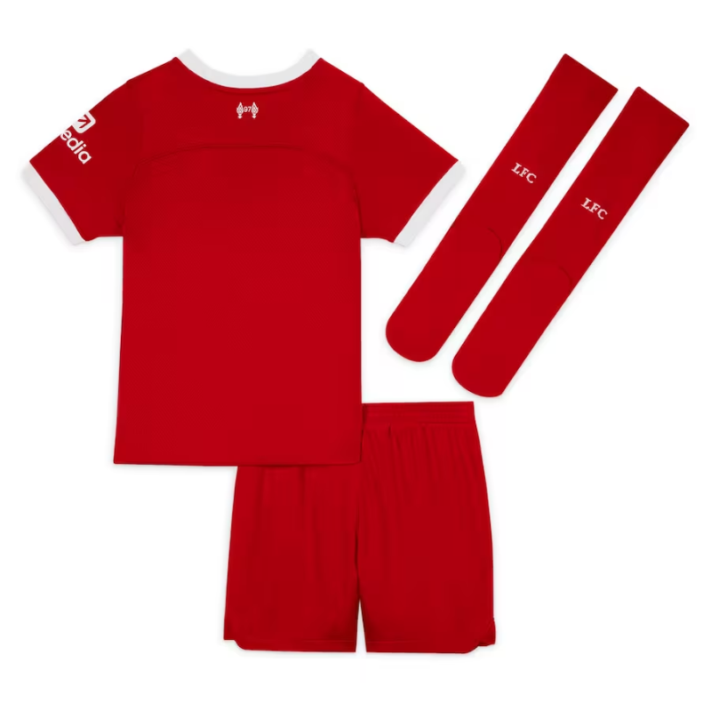 Liverpool Home Stadium Kit - 2023-24 - Little Kids Custom Jersey - Red - Jersey Teams World