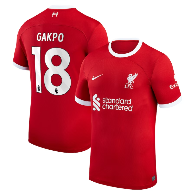 Liverpool Team Shirt - 2023-24 Jersey Gakpo 18 printing - Red - Jersey Teams World