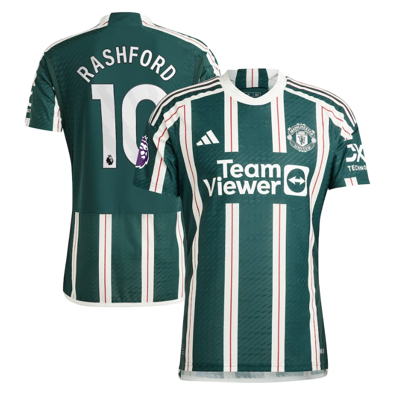 Marcus Rashford Manchester United Shirt 2023/24 Away Player Jersey - Green