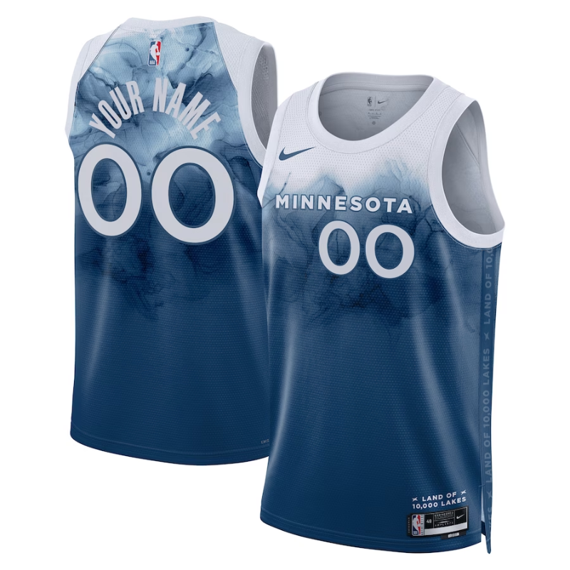 Minnesota Timberwolves Unisex 2023/24 Custom Swingman Jersey Blue