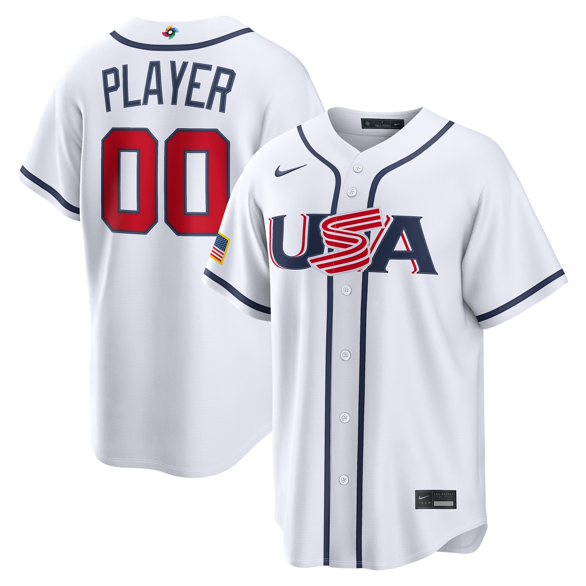 Nike USA Baseball 2026 World Baseball Classic Home Pick-A-Player Stadium Jersey – White