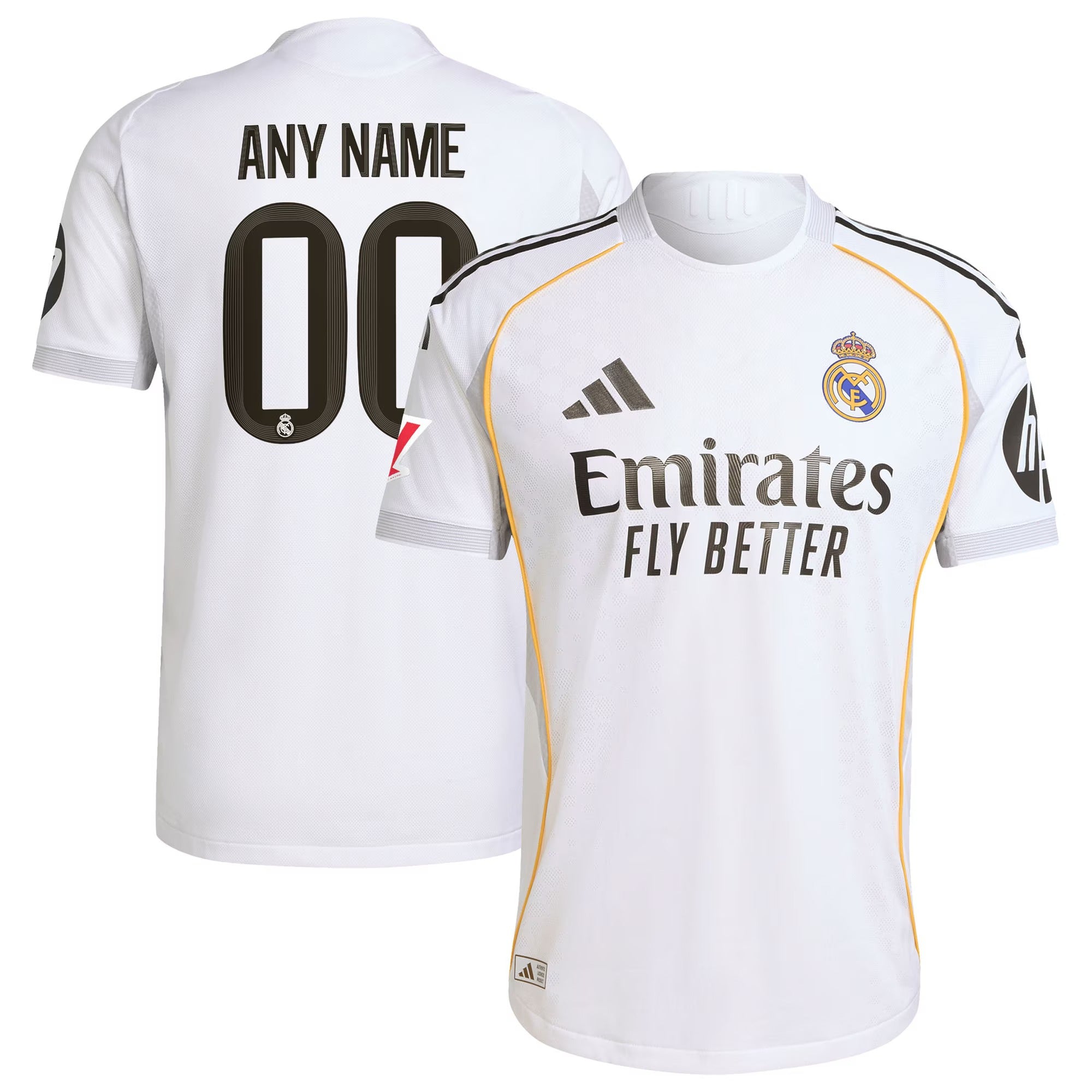 Real Madrid adidas 2025/26 Home Authentic Custom Jersey – White