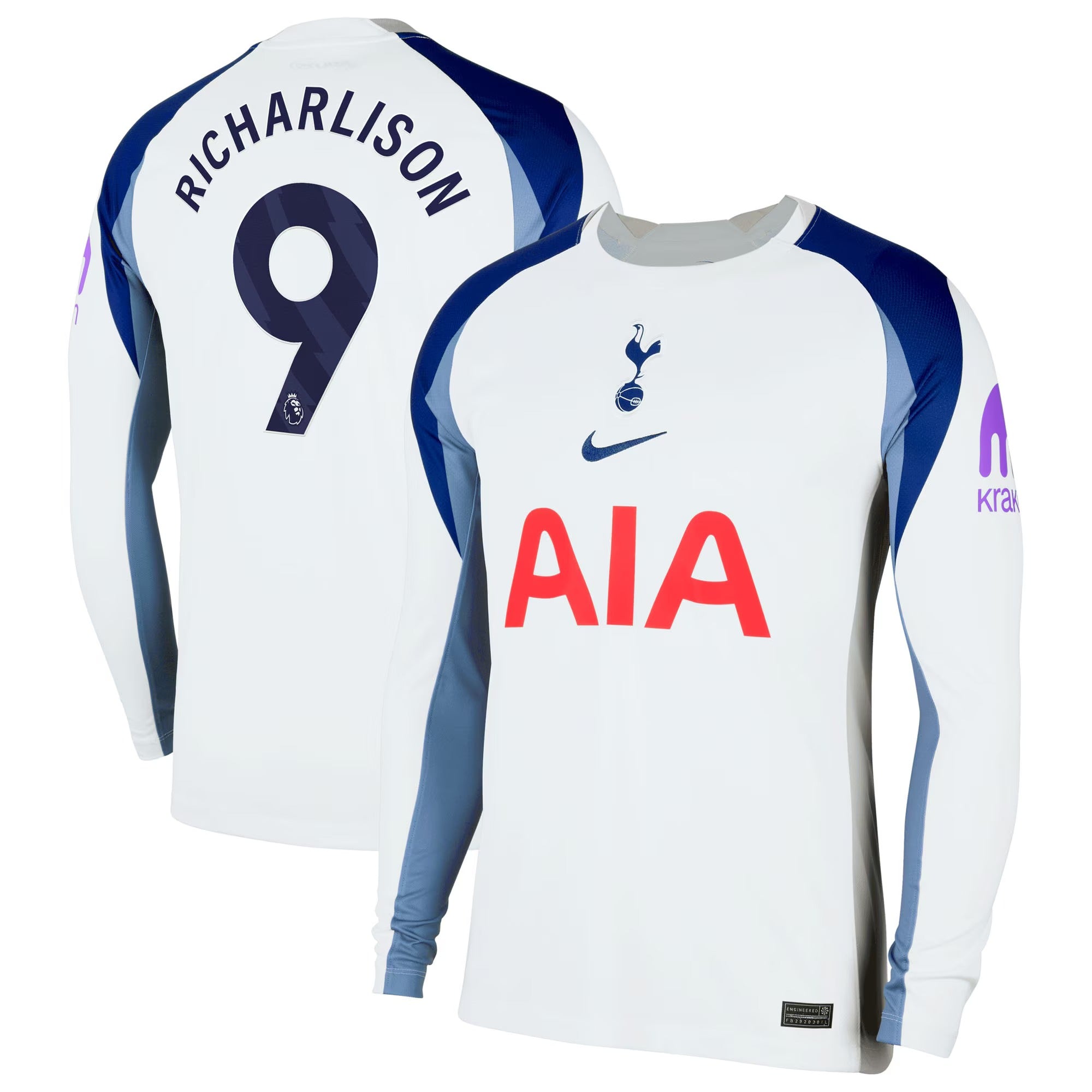 Richarlison Tottenham Hotspur Nike 2025/26 Home Long Sleeve Player Jersey - White