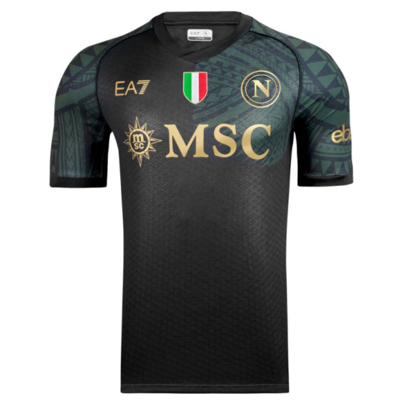 SSC Napoli Third Shirt 2023/2024 Custom Jersey - Black
