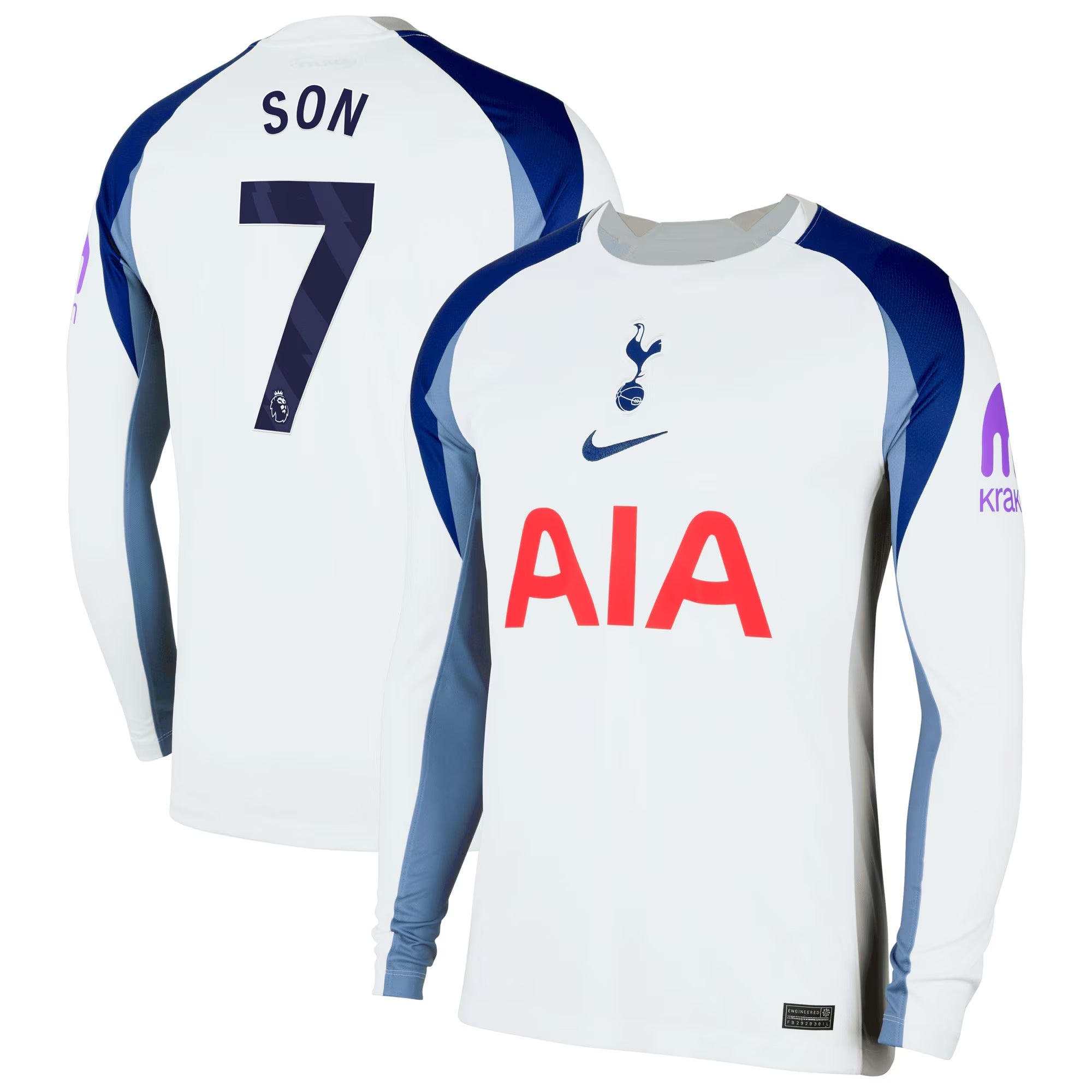 Son Heung-Min Tottenham Hotspur Nike 2025/26 Home Long Sleeve Jersey - White