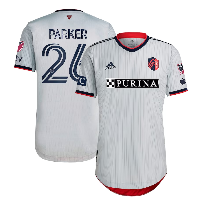 St. Louis City SC Tim Parker Unisex Shirt 2023/24 The Spirit Kit Player Jersey - Gray - Jersey Teams World