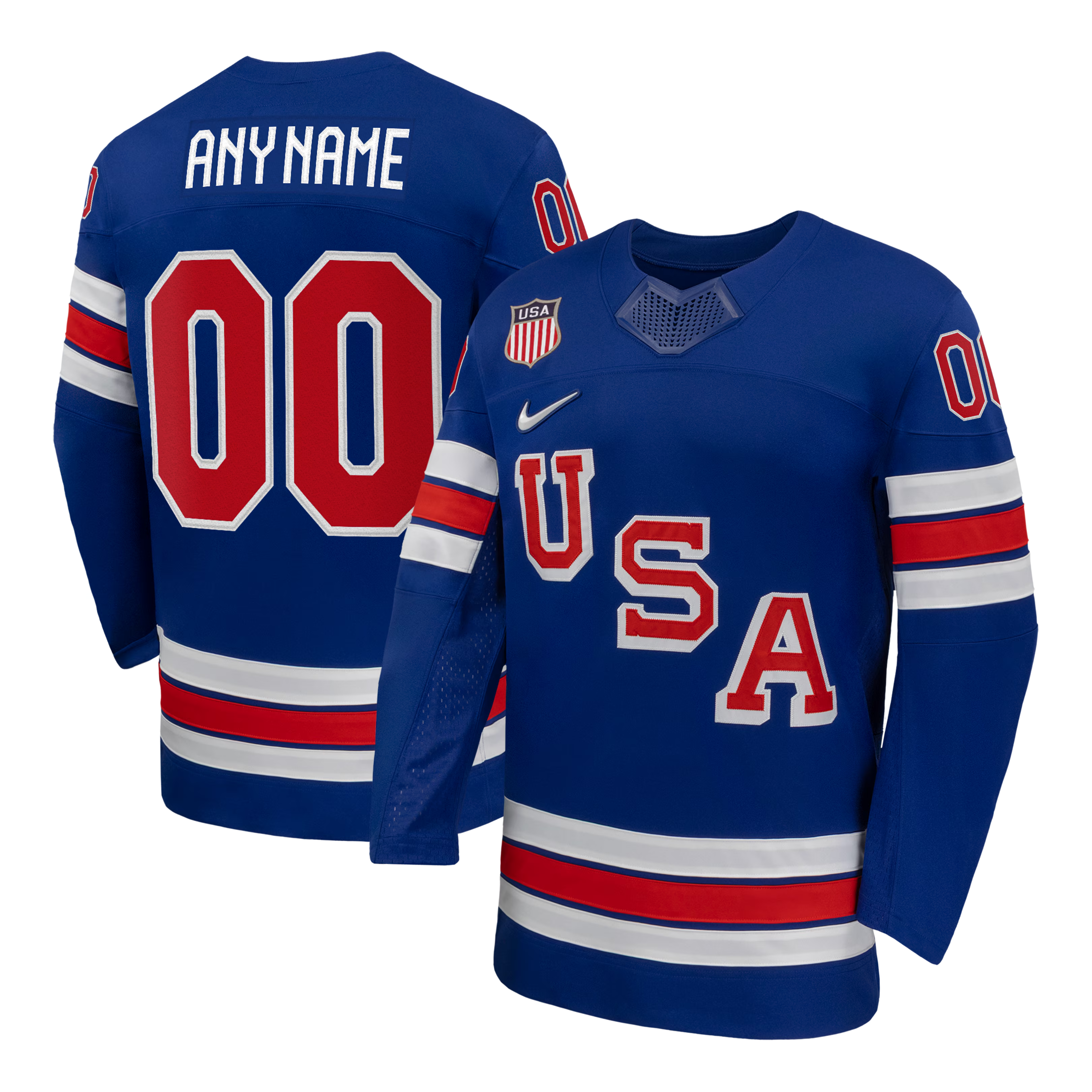 USA Hockey Nike Royal 2026 Home Custom Jersey