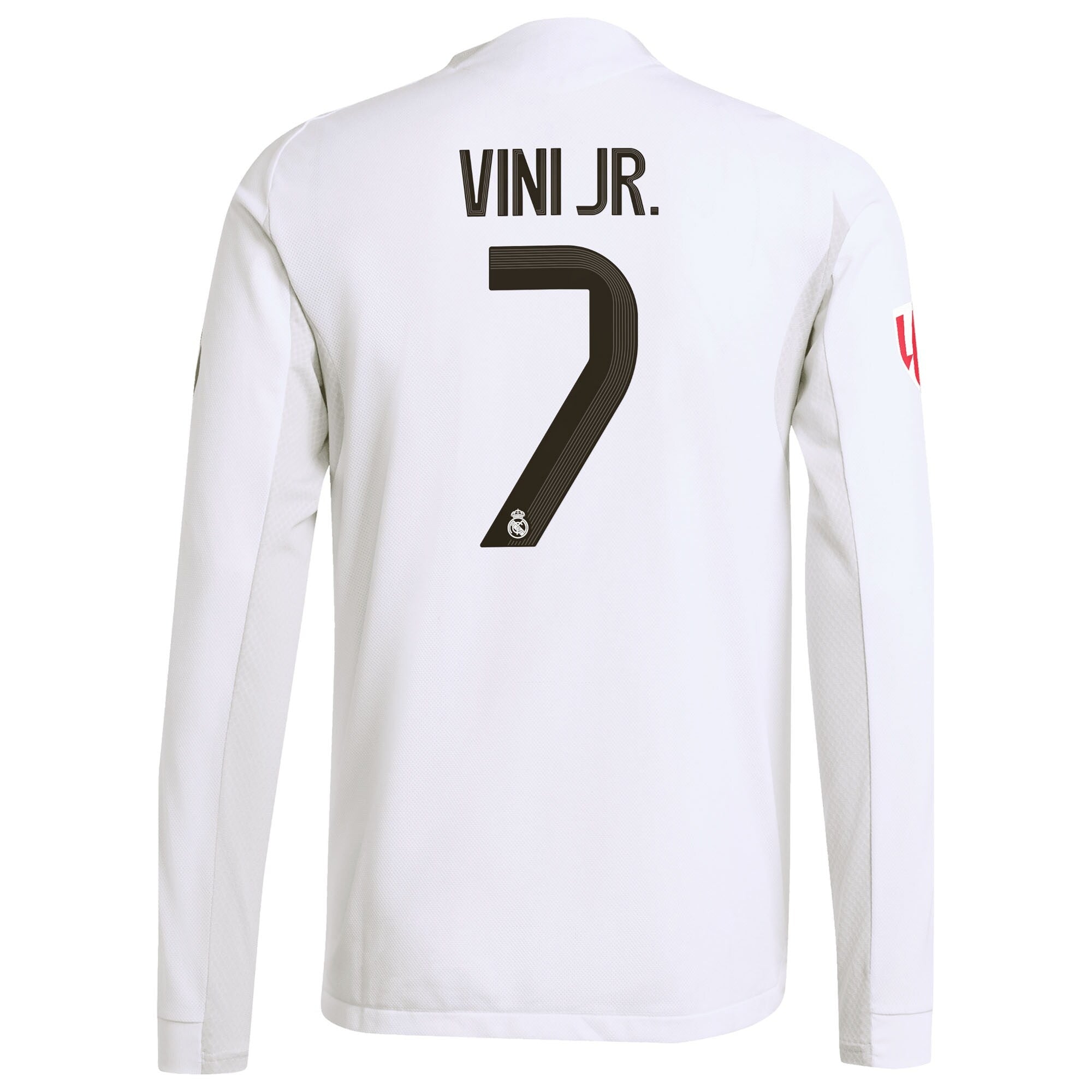 Vini Jr. Real Madrid adidas 2025/26 Home Long Sleeve Jersey - White