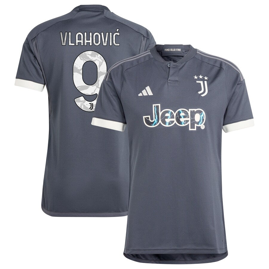 Dušan Vlahović Juventus adidas 2023/24 Third Player Jersey - Gray