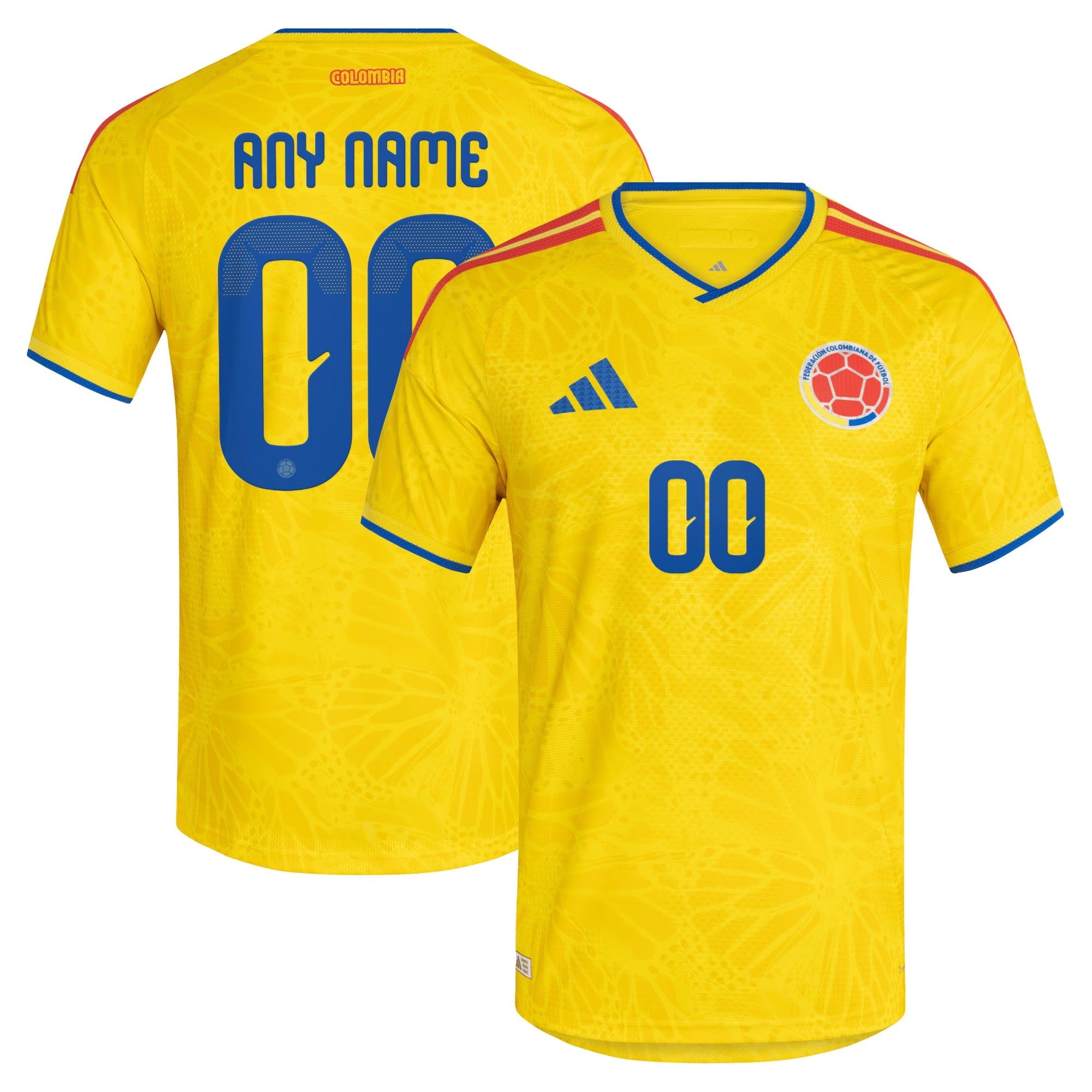 adidas Colombia National Team 2026 Home Player Edition Custom Jersey – Vibrant Yellow