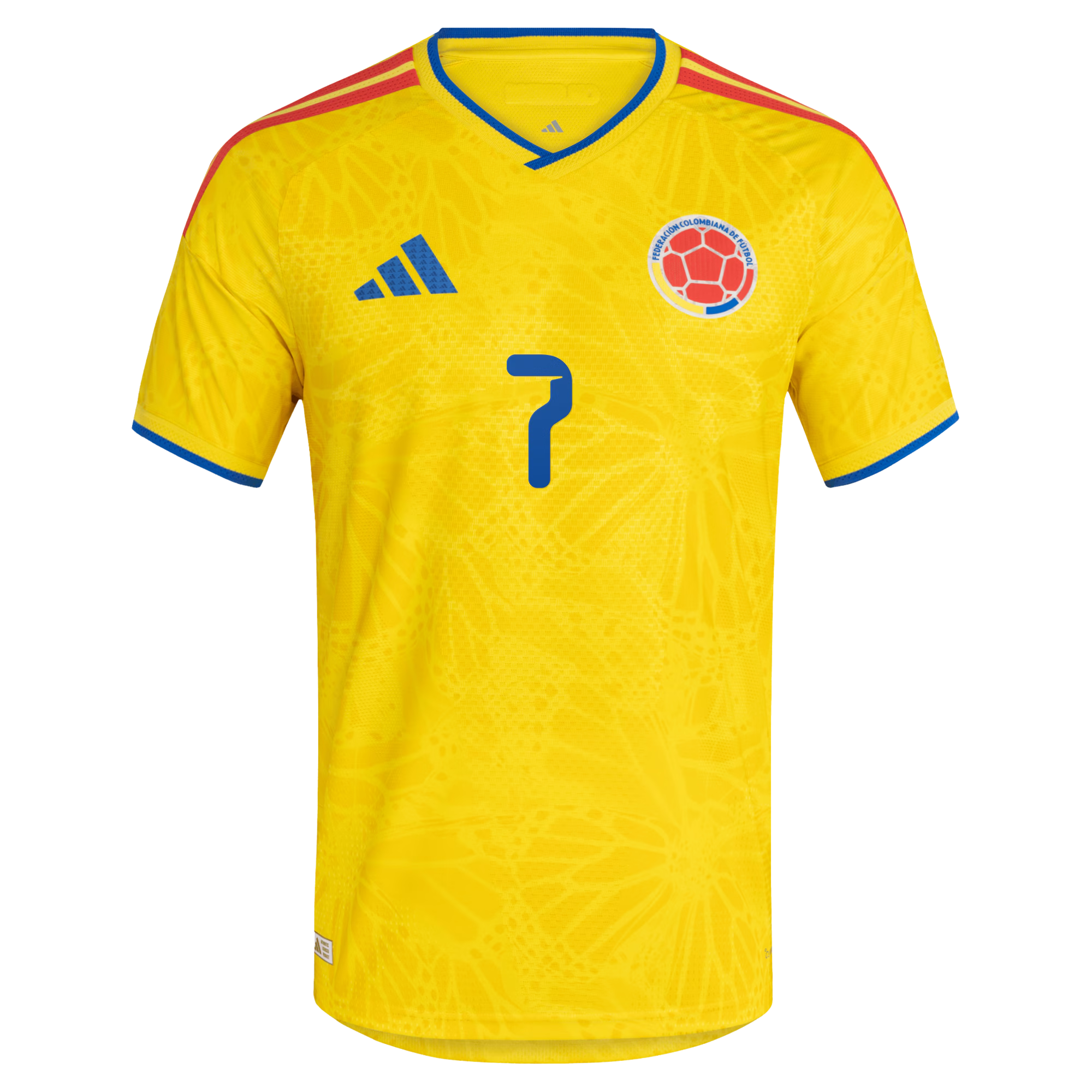 adidas Colombia National Team 2026 Home Player Edition Jersey – Luis Diaz #7 – Yellow