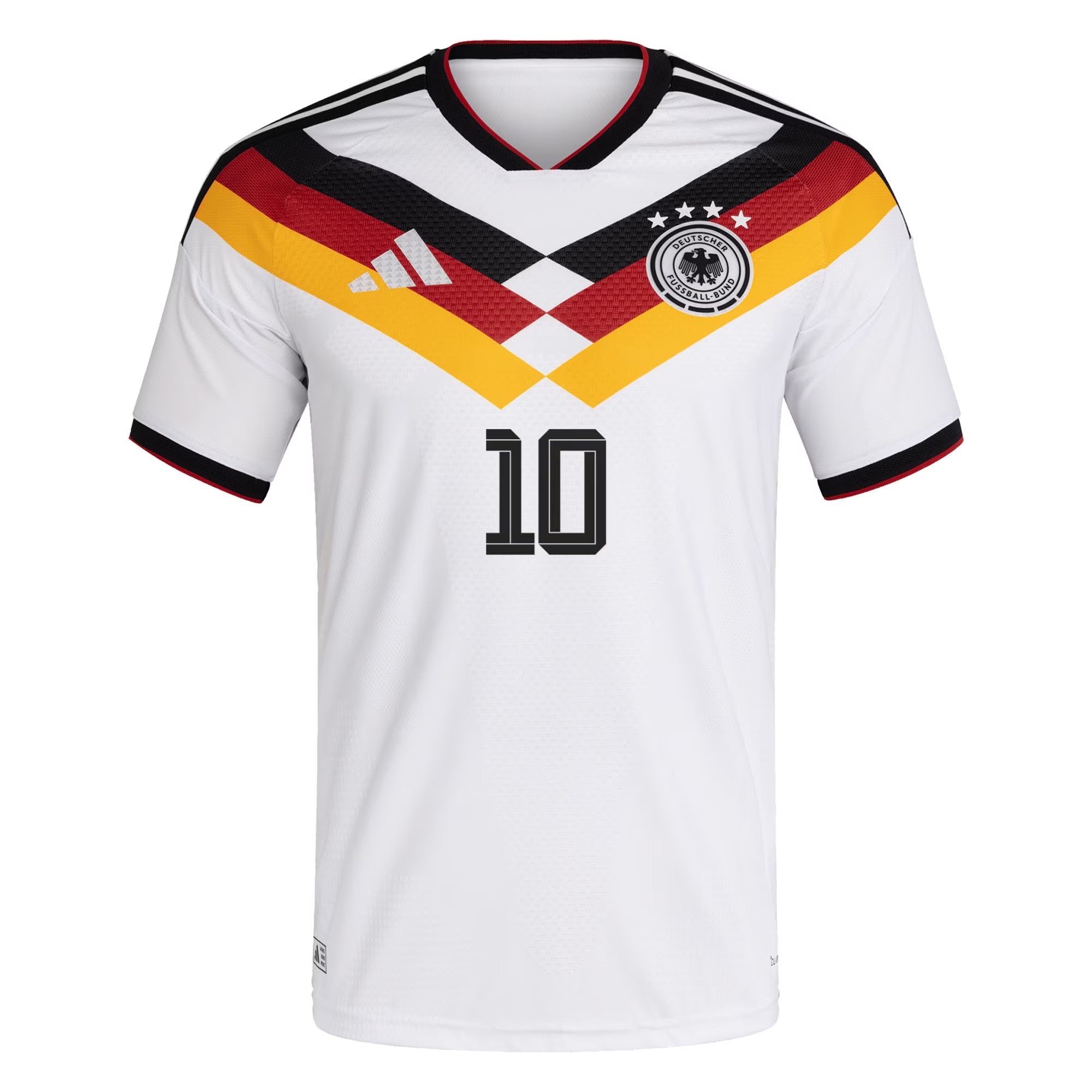 adidas Germany National Team 2026 Home Player Edition Jersey – Jamal Musiala #10 – White/Black/Gold