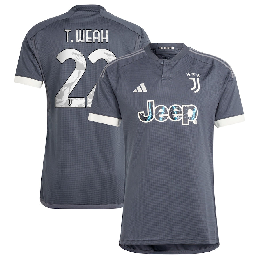 Timothy Weah Juventus adidas 2023/24 Third Player Jersey - Gray