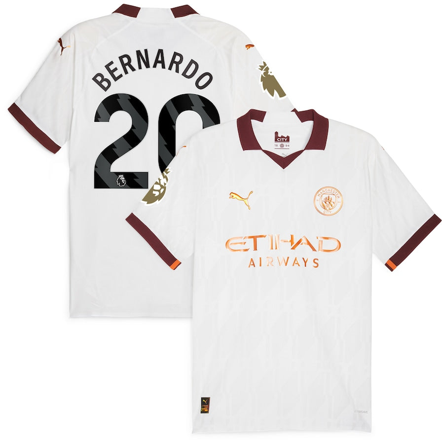 Bernardo Silva Manchester City Puma 2023/24 Away Jersey - White