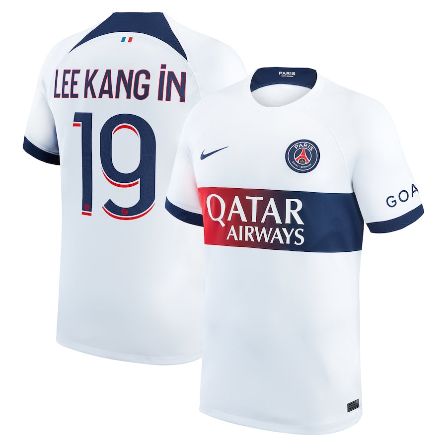 Lee Kang In Paris Saint-Germain Nike 2023/24 Away Stadium Player Jersey - White