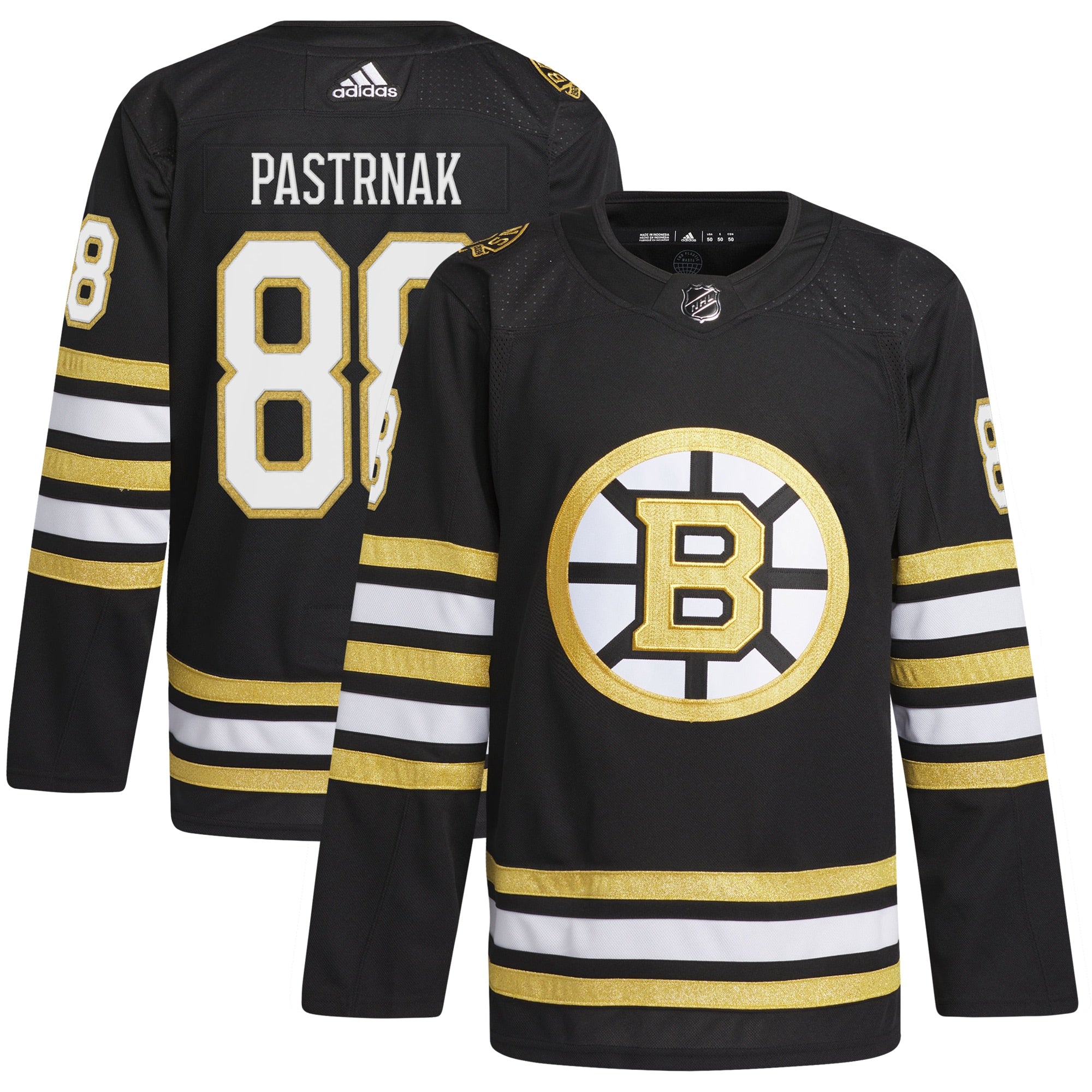 David Pastrnak Boston Bruins adidas Primegreen 100th Anniversary Player Jersey - Black