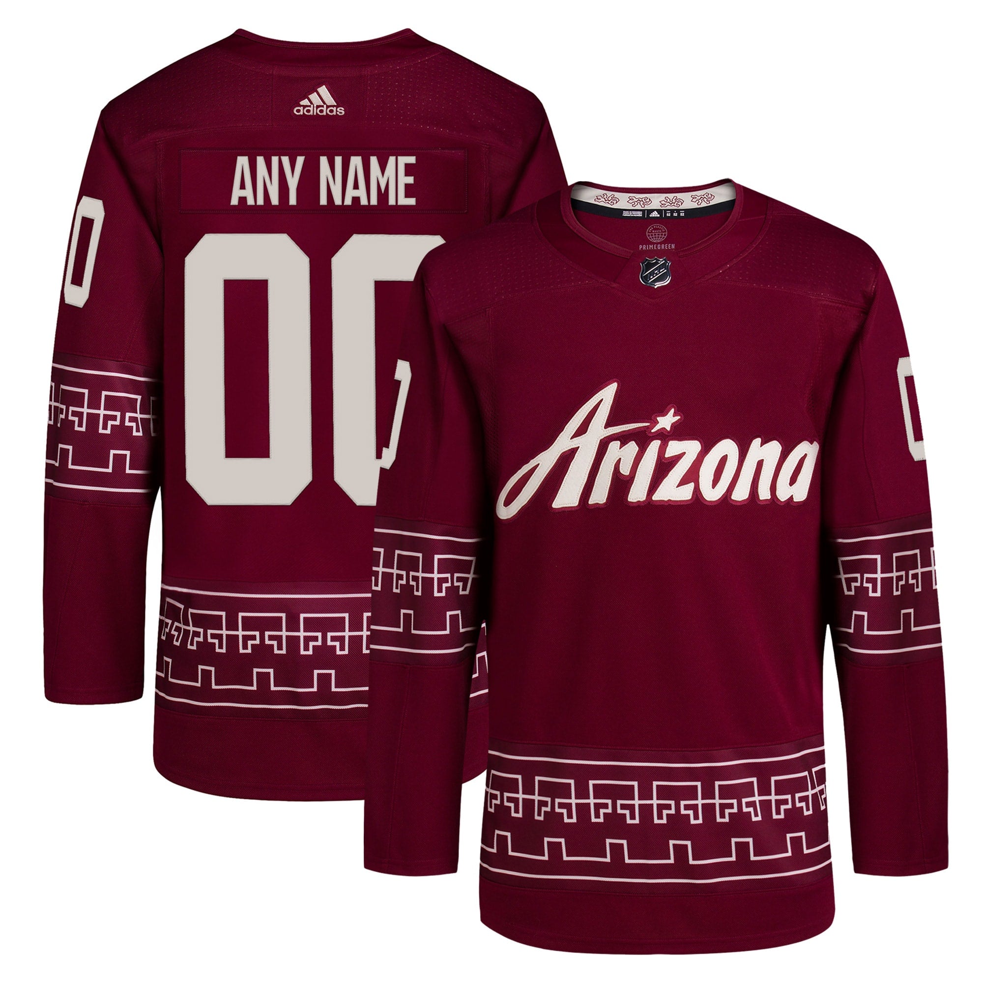 Arizona Coyotes adidas Alternate Primegreen Custom Jersey - Garnet