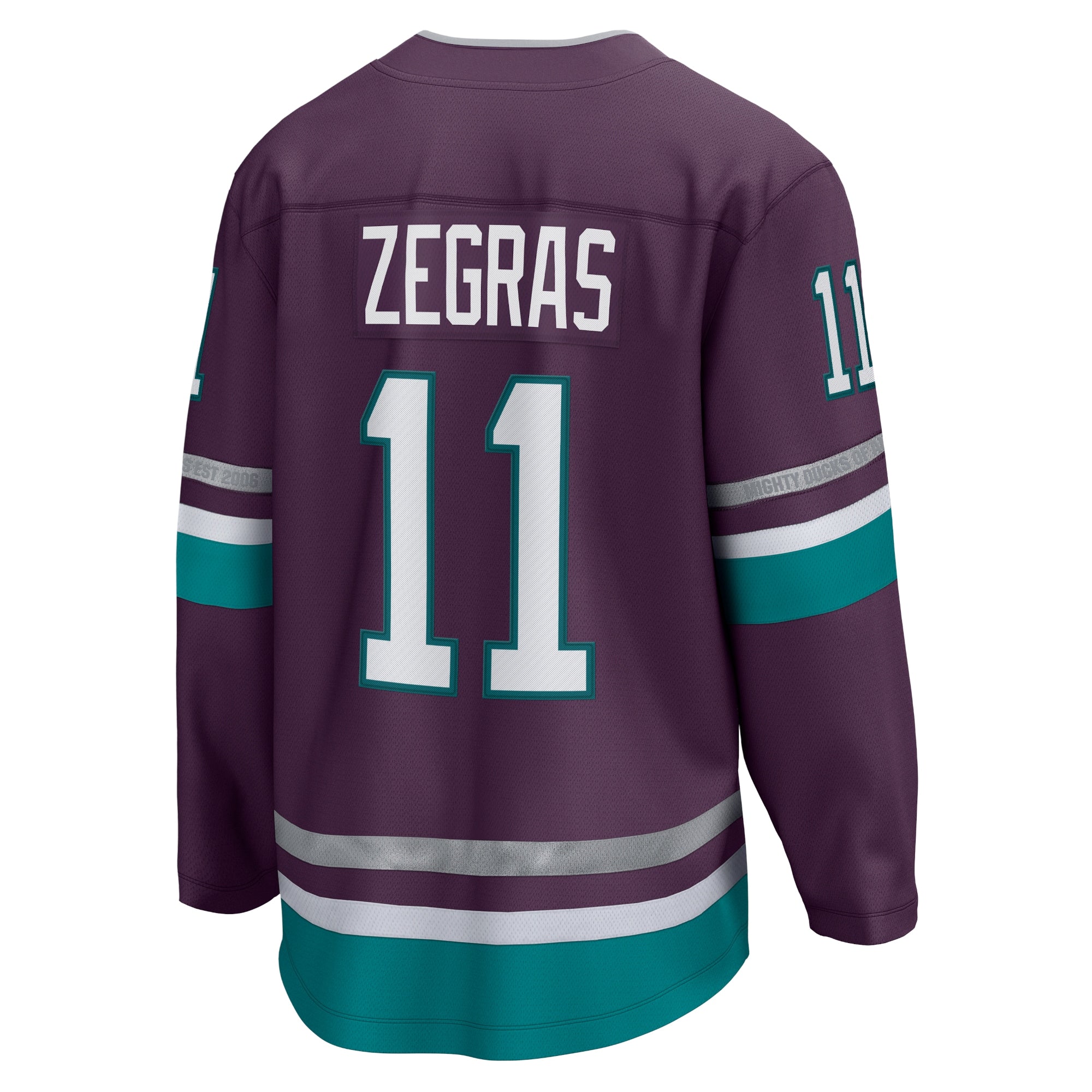 Trevor Zegras Anaheim Ducks Fanatics Branded 30th Anniversary Premier Breakaway Jersey - Purple