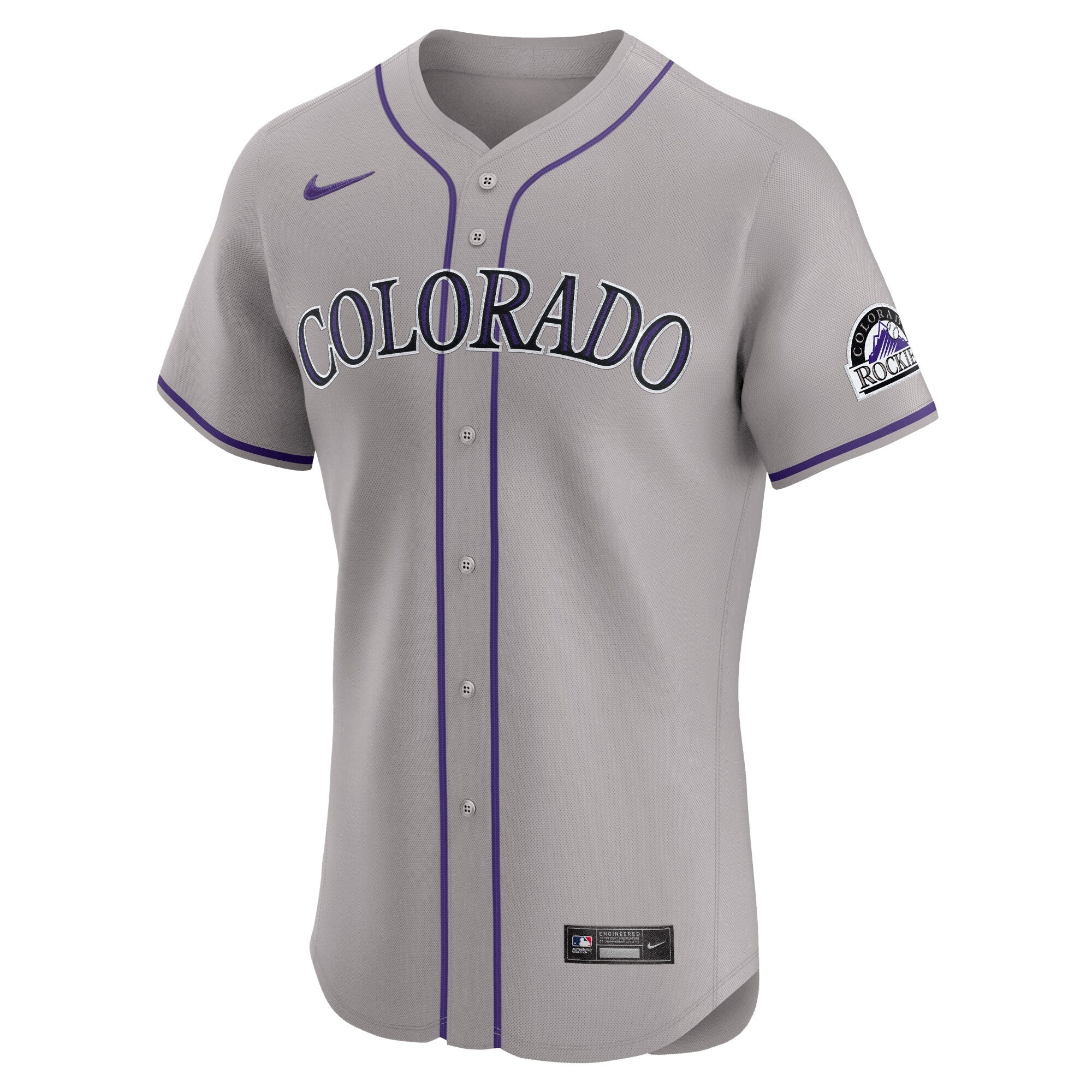 Colorado Rockies Nike Road 2024 Jackie Robinson Day Elite Jersey - Gray