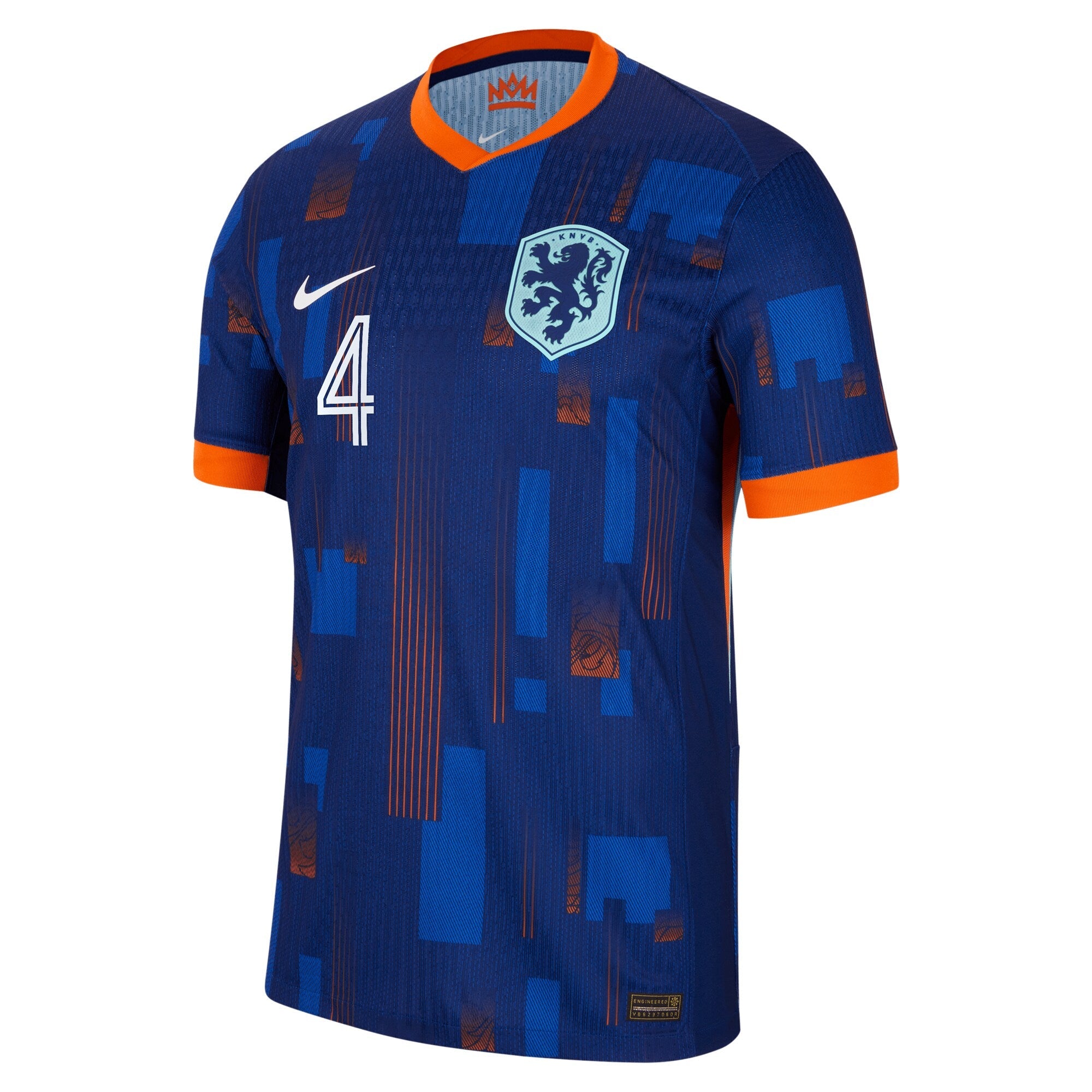 Netherlands Nike Away Dri-FIT ADV Match Shirt 2024 with Virgil 4 printing Jersey - Blue