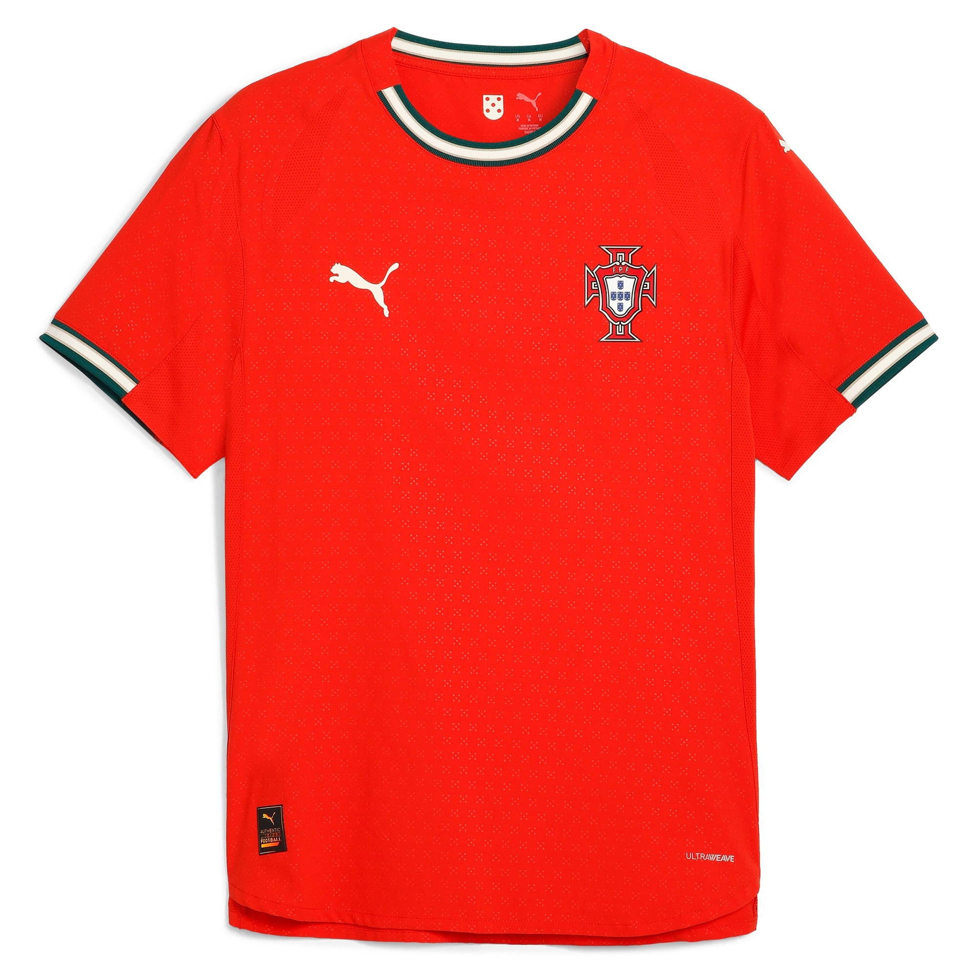 Puma Portugal 2025 home jersey in red with white Puma logo and Portugal crest on chest