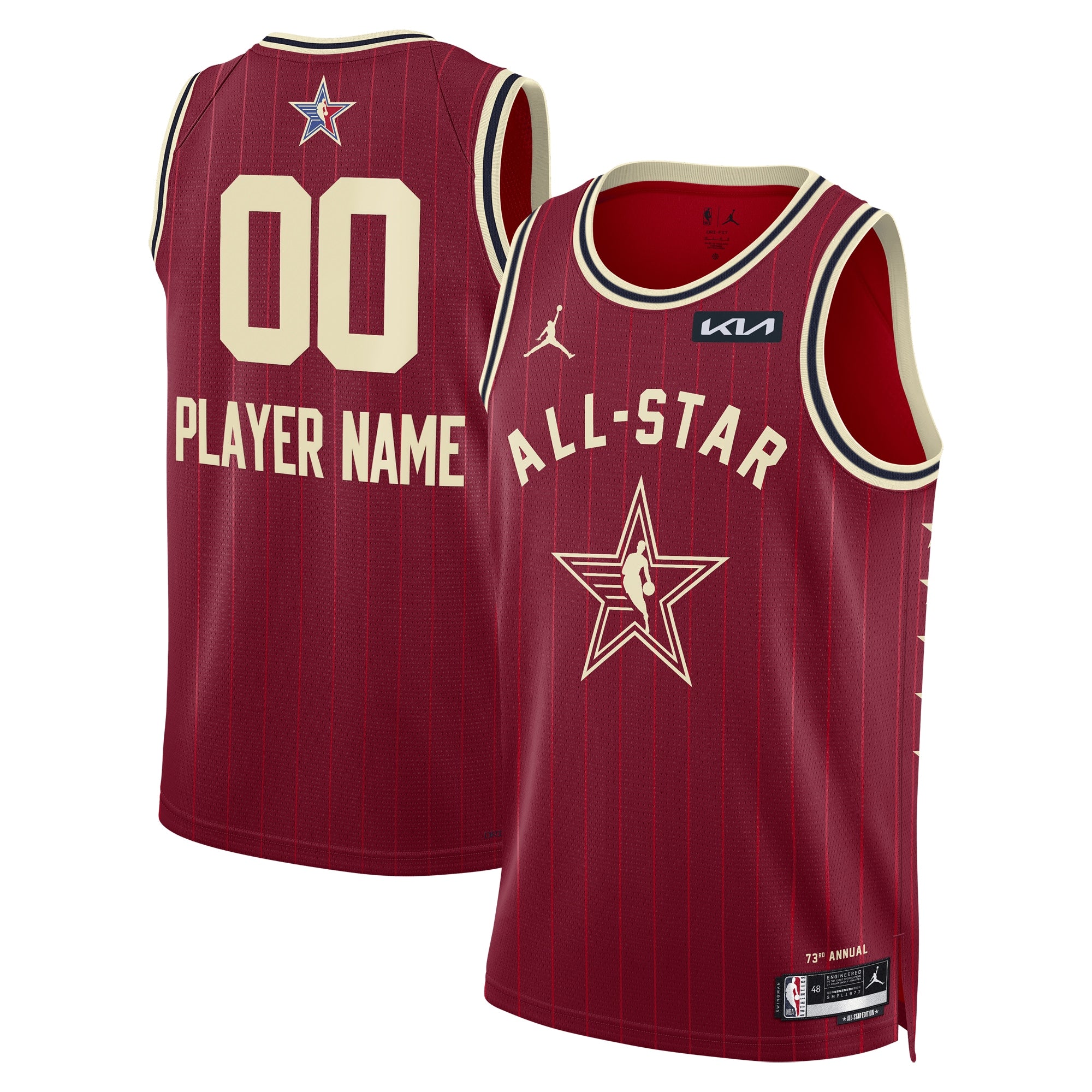 Unisex 2024 NBA All-Star Game Swingman Custom Jersey - Crimson