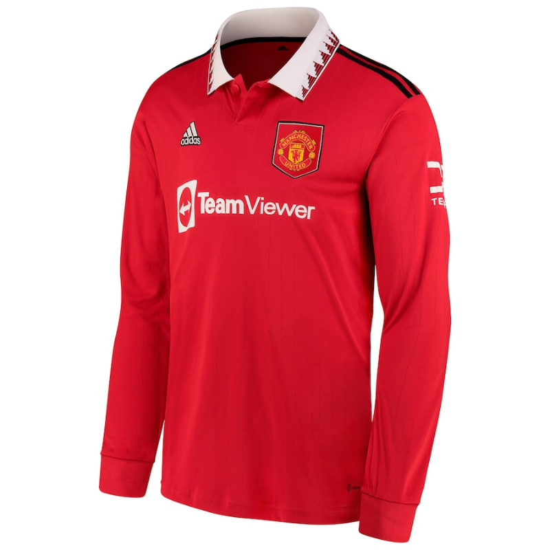 Manchester United Shirt Long Sleeve 2022/23 Home Custom Unisex Jersey - Jersey Teams World