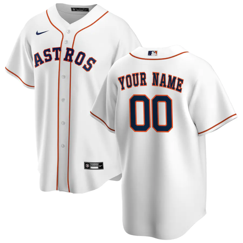 Houston Astros Team White Custom Jersey Unisex Pro Official - Jersey Teams World