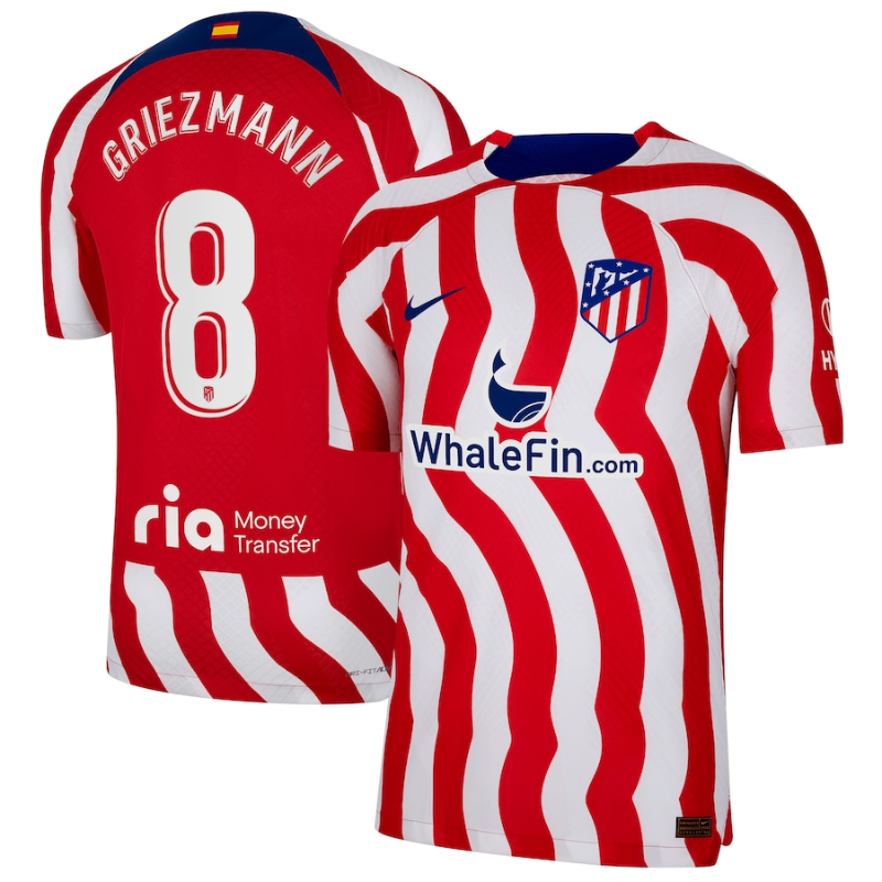 Atlético de Madrid Home Unisex Shirt 2023 with Griezmann 8 printing - Jersey Teams World