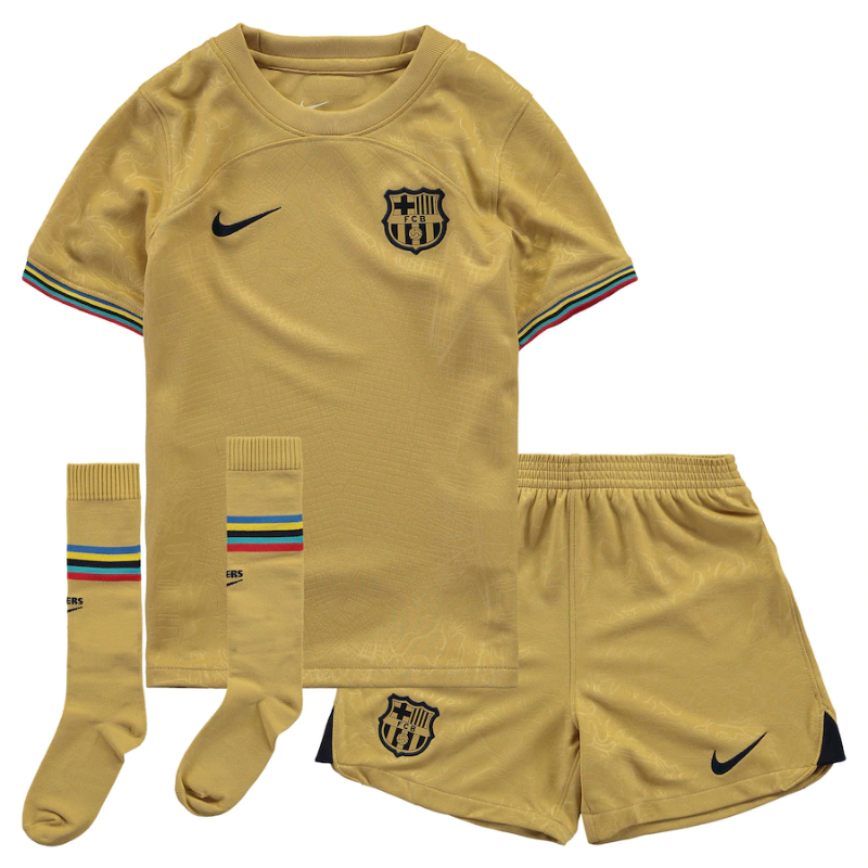 Barcelona Away Stadium Kit Unisex Shirt 2023, 2 – 13 Years Kids Kit - Jersey Teams World