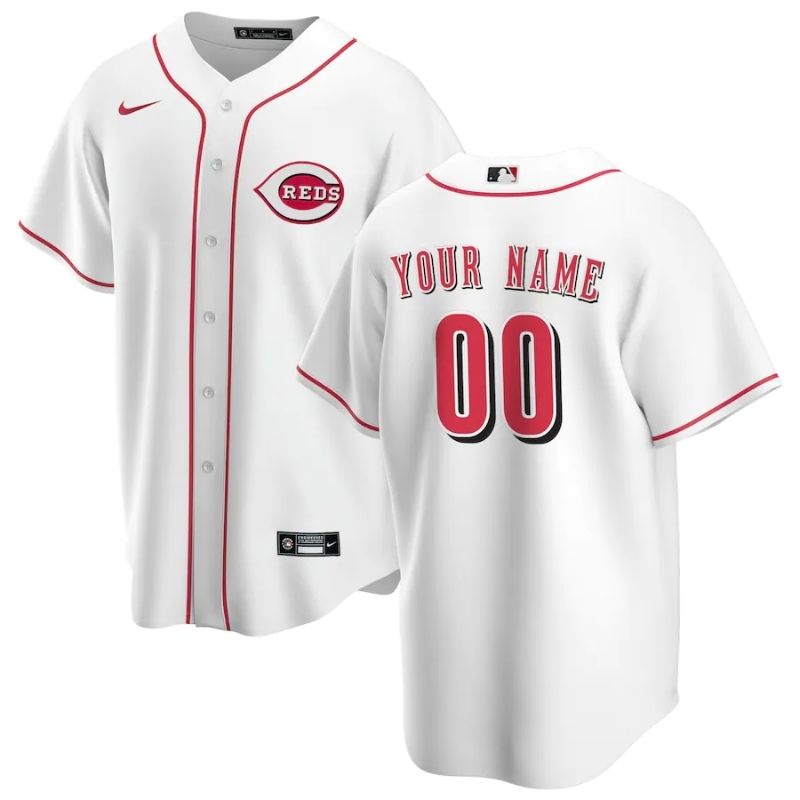 Cincinnati Reds 2023 Home Custom Jersey Unisex Pro Official White - Jersey Teams World