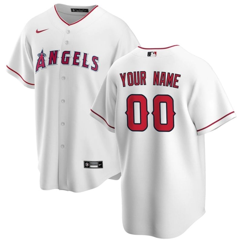 Los Angeles Angels Team 2022 Home Custom Jersey Unisex Pro Official - White - Jersey Teams World