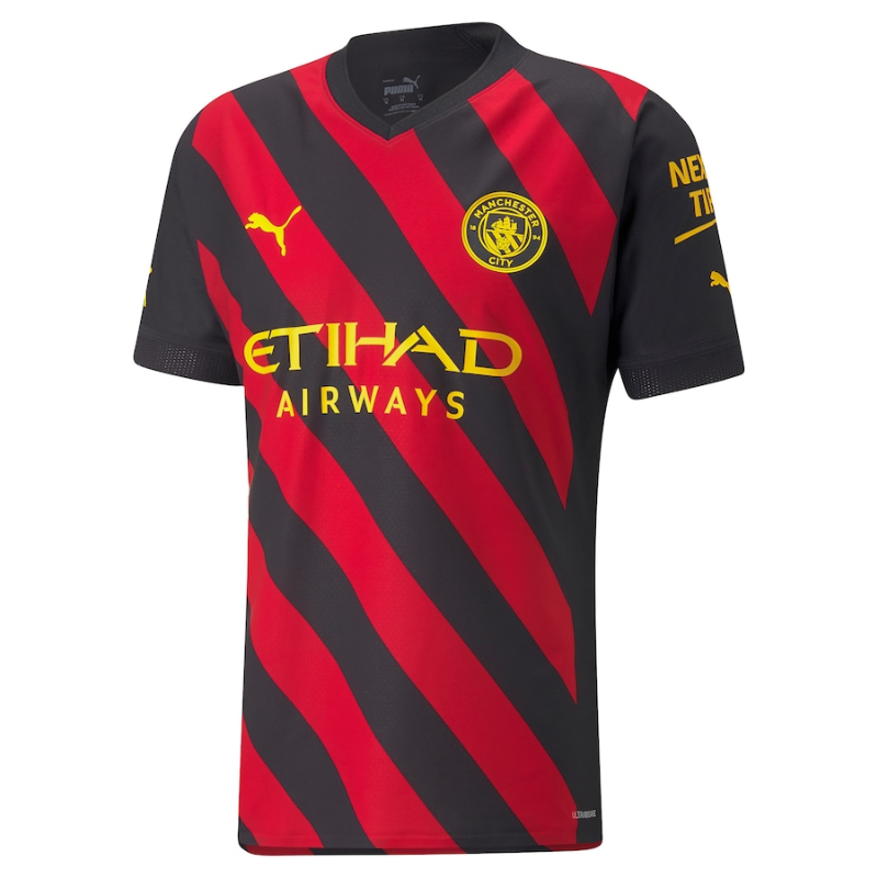 Manchester City Away Shirt 2022-23 with De Bruyne 17 printing Unisex Jersey - Jersey Teams World