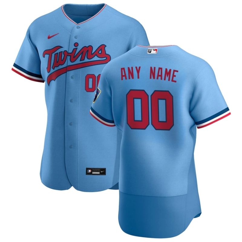 Minnesota Twins Team 2022 Home Custom Jersey Unisex Pro Official - Blue - Jersey Teams World