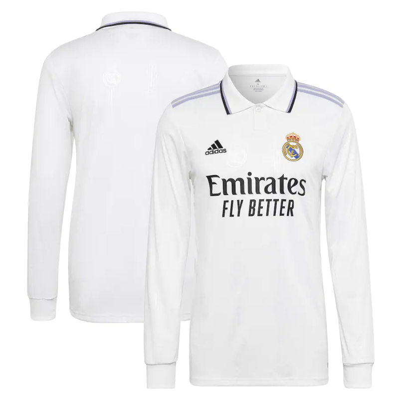 Real Madrid Home Unisex Shirt 2023 Custom Jersey - Long Sleeve - Jersey Teams World