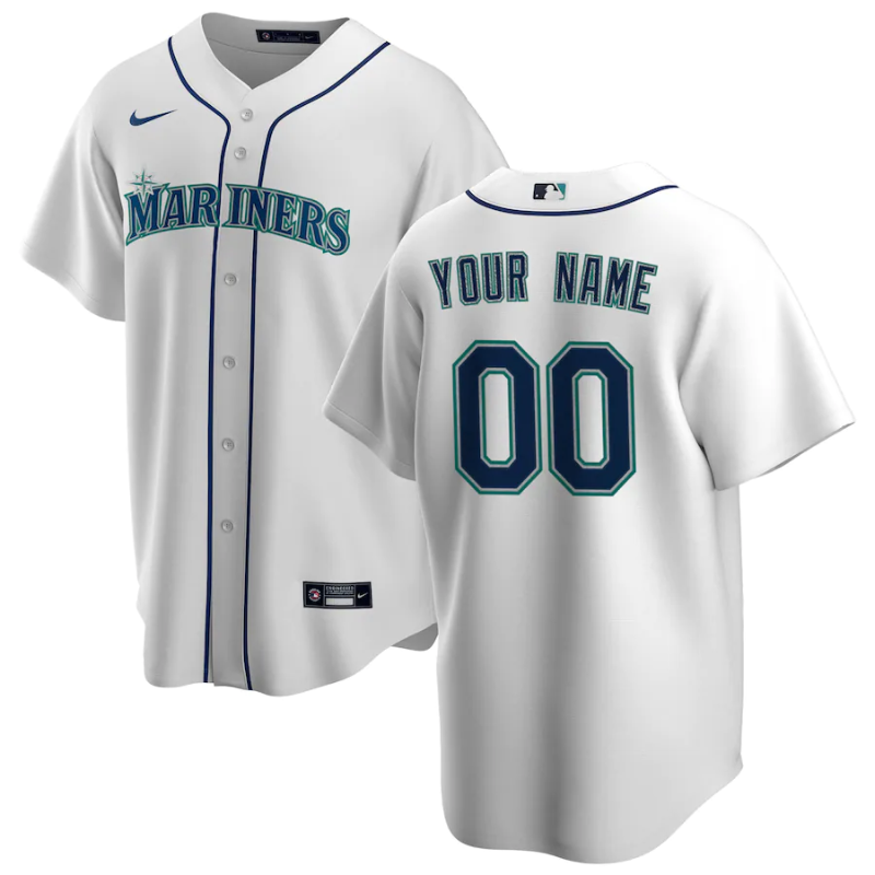 Seattle Mariners Team 2022 White Home Custom Jersey Unisex Pro Official - Jersey Teams World